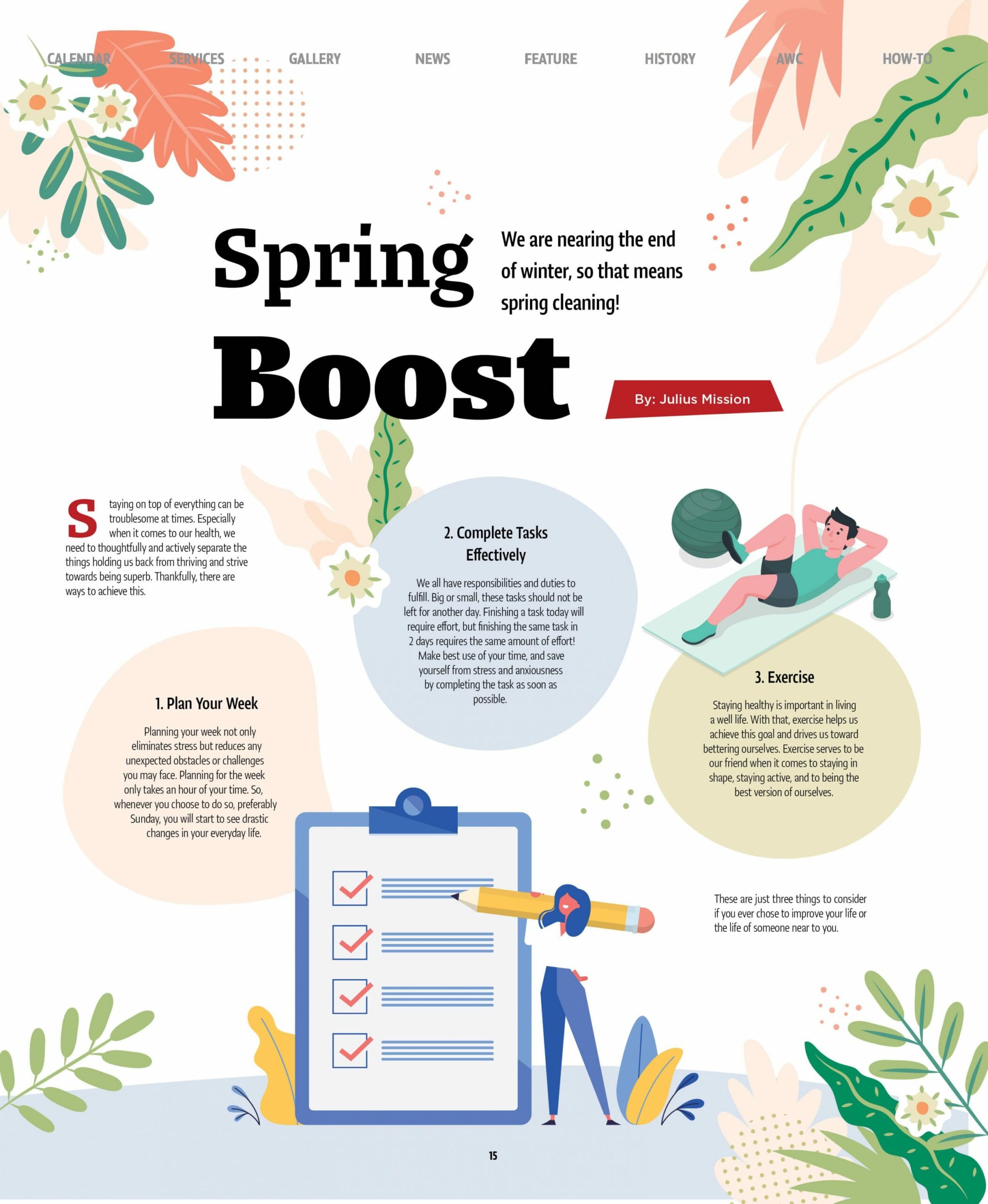Steps to get a spring boost. 
