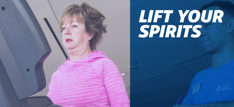 Woman working out, lift your spirits